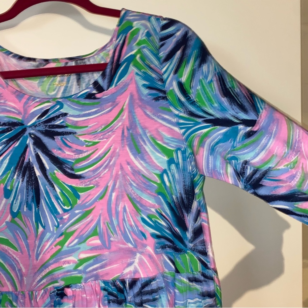 Lilly Pulitzer Geanna Swing Dress in Gecko Green Beach Bash - Picture 4 of 8